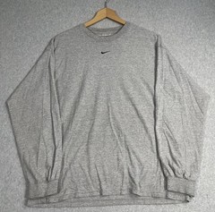 Vintage Nike Center Swoosh Long Sleeve T-Shirt Black Made in USA Mens Large L