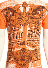 Archaic by Affliction Men’s T-Shirt Parallel Wings Cross Biker
