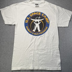 Vintage U.S. Space Camp Parent Child Program T-Shirt Small Tultex USA Rocket