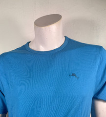 Tommy Bahama Short Sleeve Teal Blue Cotton T-shirt Medium Soft Feel Loose Fit