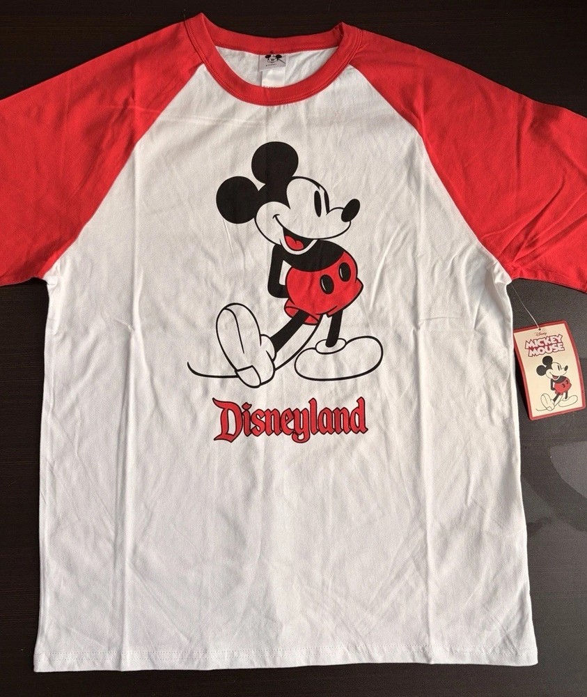 Vintage Style Disneyland Mickey Mouse Two Tone Blend Unisex Medium T-Shirt New