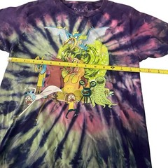 Rick and Morty Psychedelic Tie-Dye T-Shirt Size Adults XS Purple Adult Swim