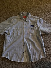 Supreme Studded Patch S/S Work Shirt Men’s XL
