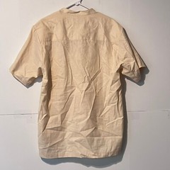 Standard Issue Mens Shirt Size XL Beige Scrub Lab Band Collar Linen Pockets