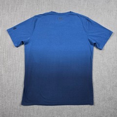 Under Armour Project Rock Shirt Mens Large L Blue Ombre Brahma Bull Graphic Tee
