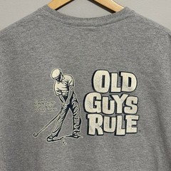 Vintage Old Guys Rule T Shirt Golf Collection Graphic Shirt Size 2XL Grey