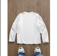 Graphic Thermal Shirt Lips Rhinestone Grills Long Sleeve White/Black Multi Size