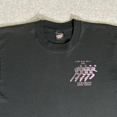 Vtg. 1992 Law Day Run Sacramento Single Stitch Black Tee Large Screen Stars Best