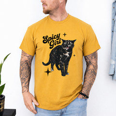 Spicy Girl Tortie Cat Vintage Feline Attitude Art T-Shirt