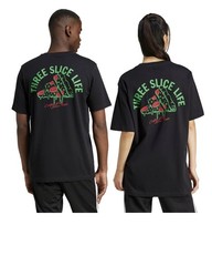Adidas Black Lounge Pizza Graphic Unisex Jersey T-Shirt