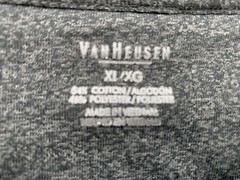 Van Heusen Layered Look Long Sleeve T-shirt XL Brown Varsity Stripe Fundamental