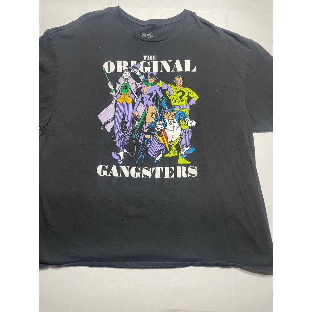 DC Comics Originals The Joker Catwoman Riddler Gangsters T Shirt 3XL Black