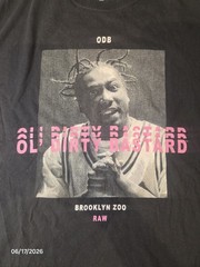 Ol’ Dirty Bastard ODB Brooklyn Zoo Raw Graphic Unisex Black T-shirt – Size M/L
