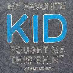 Way To Celebrate Mens Fathers Day Favorite Kid T-Shirt Size XL (46-48) Blue