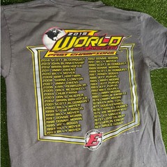 Gildan Eldora Speedway 2015 World 100 Racing T-Shirt Mens Medium Gray Dirt Track