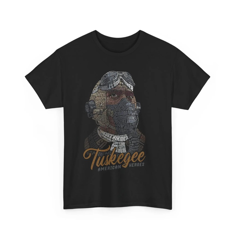 Men’s Classic Ribbed Knitted Round Neck Cotton Tuskegee American Heroes T-Shirt