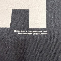 Vintage Johnny Cash Shirt Mens Medium Black CASH Logo Zion Rootswear 2004