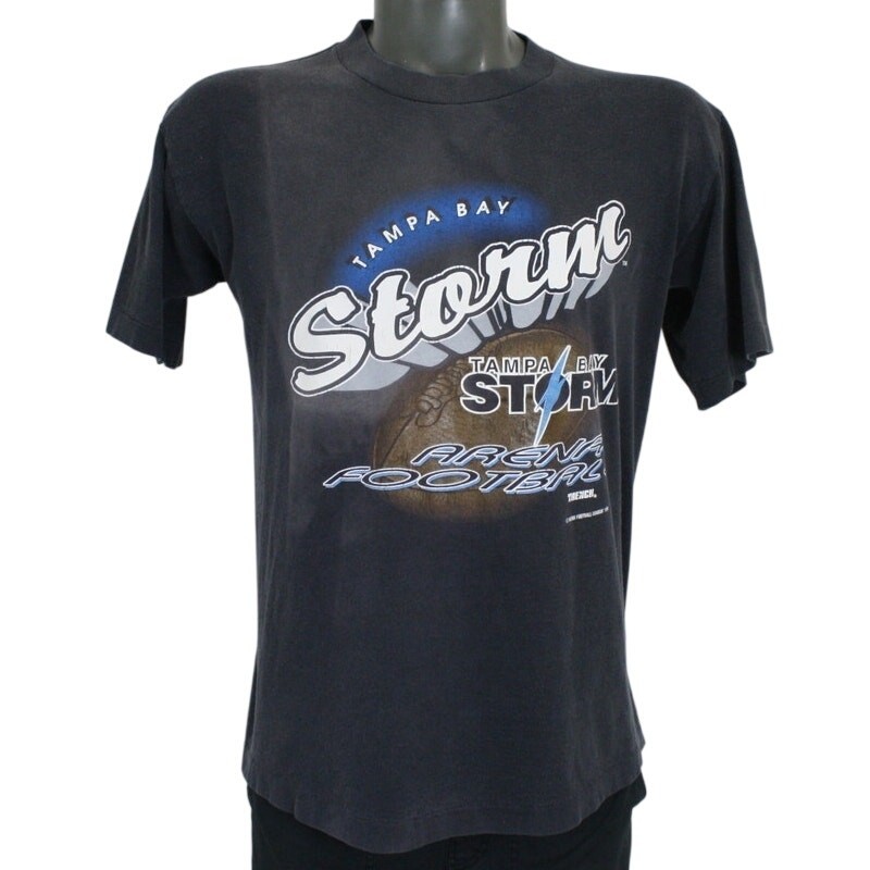 Vintage Tampa Bay Storm AFL Arena Football Faded Single Stitch T-Shirt L