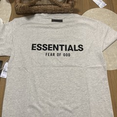 Essentials Fear of God Men’s Gray Cotton Logo Graphic Crewneck Tee Size S