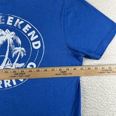 Chubbies Shirt Mens Large Blue The Weekend Has Arrived Palm Tree Graphic Tee