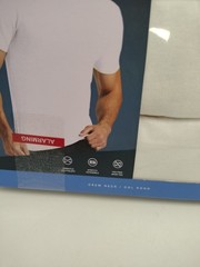 Perry Ellis Mens White Crew Neck T-Shirts 3 Pack Medium Cotton Blend New Sealed