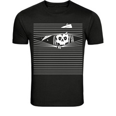 Grim Reaper Behind Lines T-Shirt – Dark Death Skull Graphic Tee