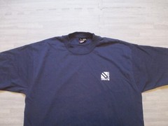 Vintage 90s Single Stitch T Shirt Mens Large Blue Urban Fruit of the Loom Best