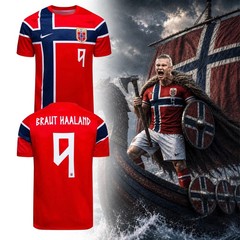 Norway 2026 World Cup Home Soccer Jersey Fan 2D Print S-5XL