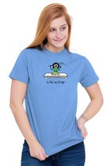 Life is Crap Ate Chocolate Funny Graphic Womens Graphic Crewneck T Shirt Tee