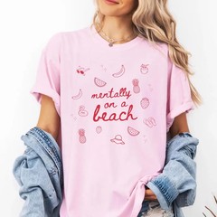 Mentally On Beach Summer Vacation Comfort Tee