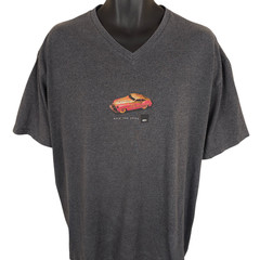 Vintage Mossimo T Shirt Mens Size XL Gray 90s Need For Speed V Neck Made In USA
