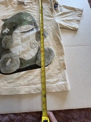 Fide Unisex Sz Small Baby Shark T-shirt Graphic Tee Cotton Ivory Tiedye Babycore