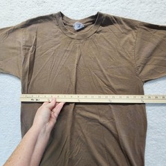 Plain Brown Vintage Y2K BVD Single Stitch T Shirt Large Made In USA # 2255