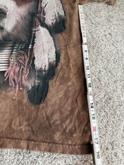 The Mountain Warrior Bear Tye Dye Tshirt Sz LG, Nature Liquid Blue Native