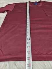 JOHN BLAIR FINE MENSWEAR V NECK STRETCH MAROON PAISLEY COLLAR (L)