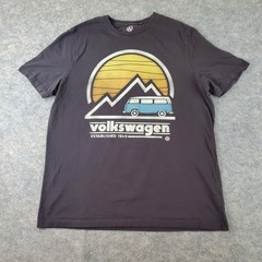 Volkswagen Shirt Mens Extra Large Gray Crew Neck Short Sleeve Graphic Stretch