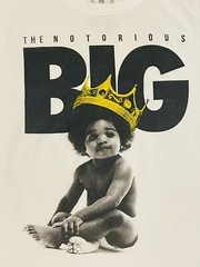 The Notorious Big Crown Brooklyn Mint White Graphic Rap T-Shirt Large
