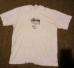 Stussy x Nike World Tour T Shirt Men’s Small White NY LA Tokyo