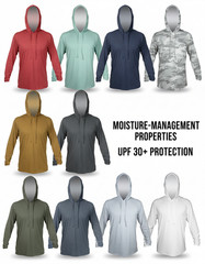 ANETIK Men’s Low Pro Tech Hooded Long Sleeve T-Shirt – MVLPRH8, performance,