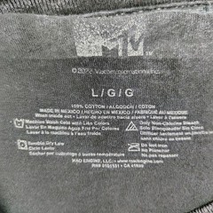 MTV *Music Television* T-Shirt size Large Vintage Graphic Logo Black Acid Wash