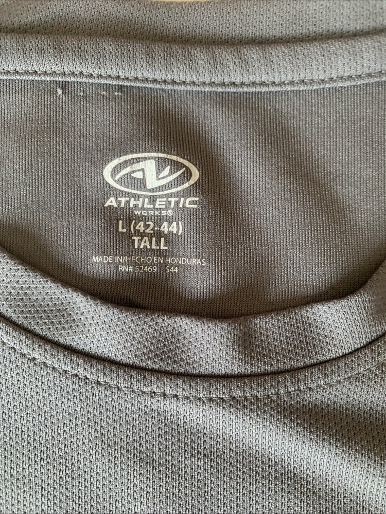 athletic t shirt mens Grey Suze L Polyester See Photos