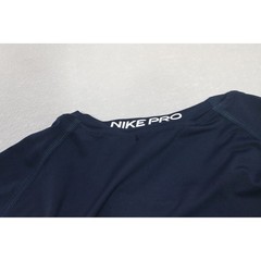 Nike Pro Dri-FIT Gym Shirt Mens XXL Navy Blue Compression Long Sleeve Athletic