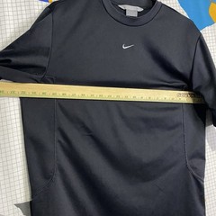 Vintage Y2K Nike Center Swoosh Tshirt Medium Black Silver Soccer Performance