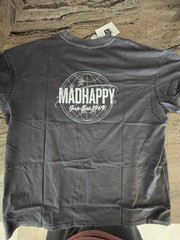 Gap Mad Happy Gray Cotton Men’s Short Sleeve Pocket Logo T-Shirt Size M