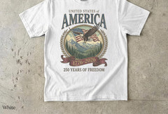 Americaa 250th Anniversary 90s Graphic Style Tshirt