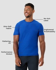 Workout Shirts for Men Fitted Dry Fit Athletic Gym Running Sport Tees Mens Ts…