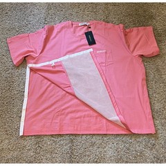 HORSSLE Shoulder Surgery Snap Side Mesh T-Shirt Coral Pink Short Sleeve XL