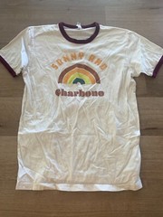 Next Level Apparel Unisex Triblend T-Shirt Beige “sonny and charbono” Sz M