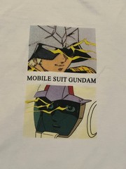 Uniqlo Gundam 40th Anniversary Gundam Mobile Suit Shirt White Sz XL Worn Stains