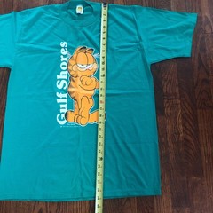 Vintage 1978 Garfield x Gulf Shore Velva Sheen X Large Vacation Souvenir